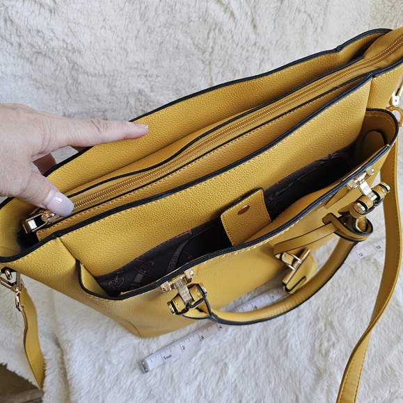 Large Yellow Tote Satchel - Picture 5 of 8